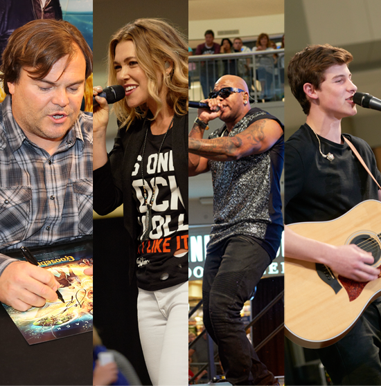 Celebrities at Mall of America in 2015